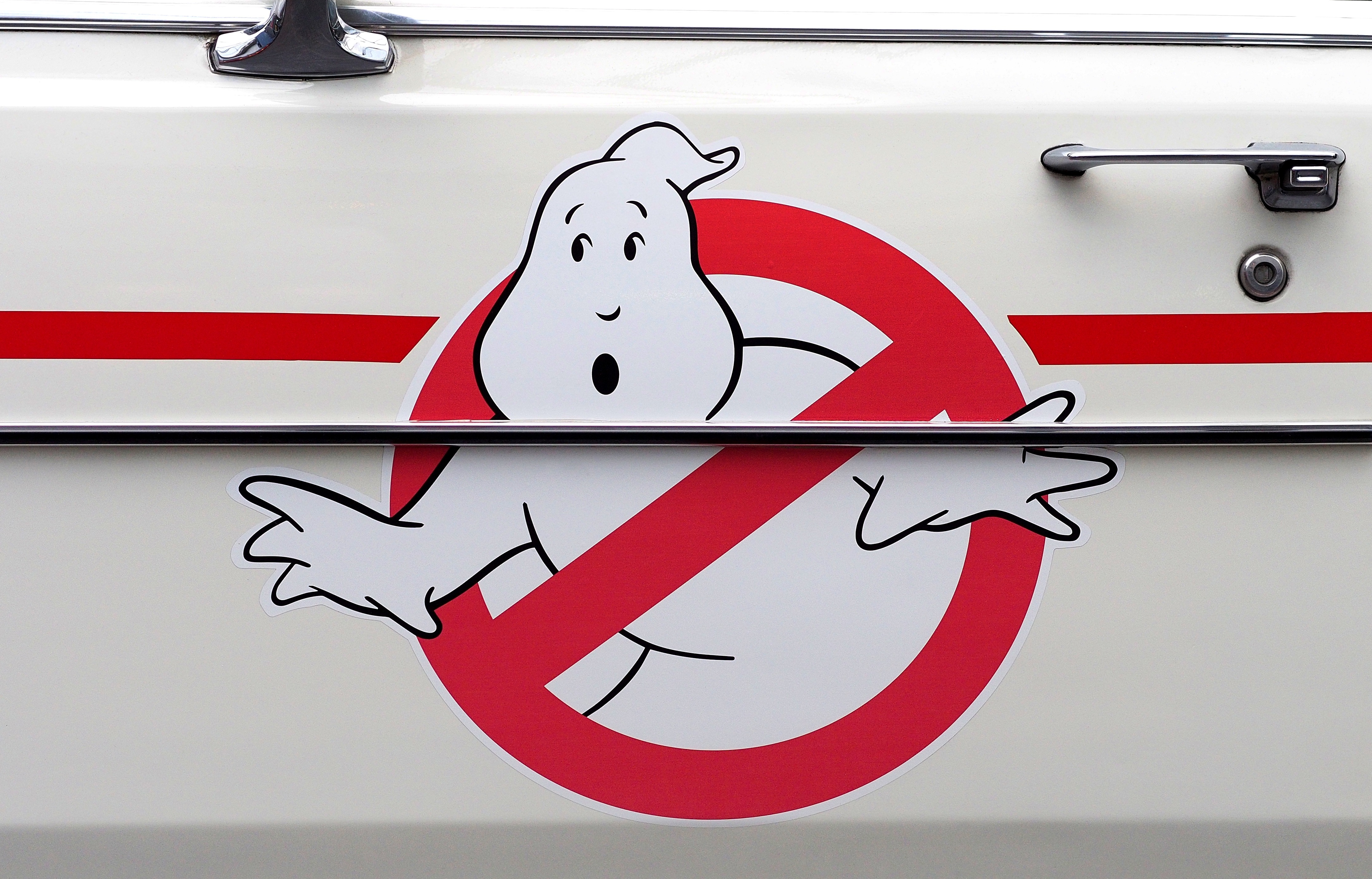 Ghostbusters logo on a car